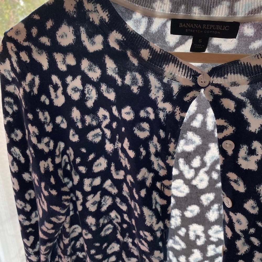 Leopard Print Banana Republic 2000s Cardigan